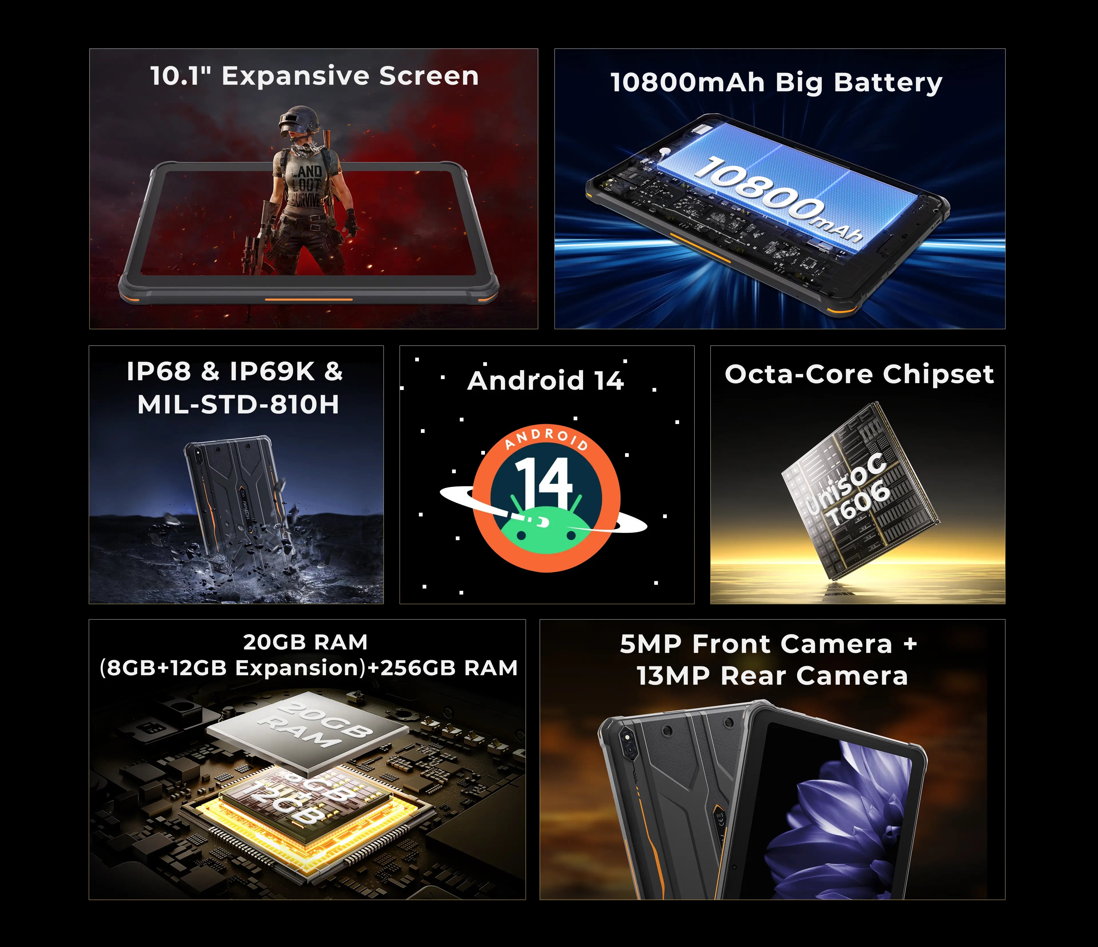 HOTWAV R10 Pro Rugged Tablet - HOTWAV